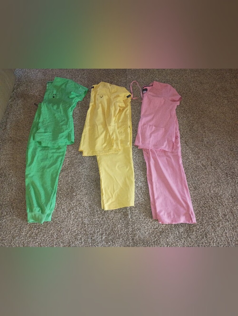 KOI scrubs L Tops PL bottoms set of 3